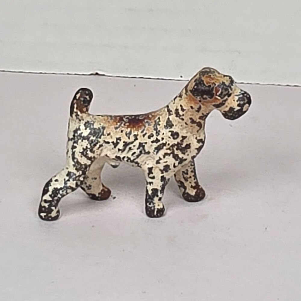 Vintage Hubley Fox Terrier Dog Cast Iron Figurine